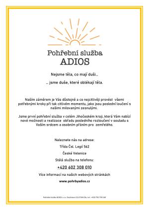 Pohřební služba Adios České Velenice