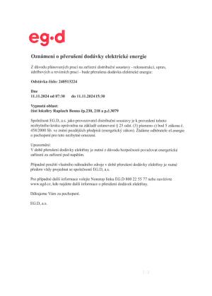 Odstávka elektrické energie 1